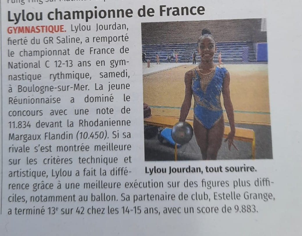 Championne de France Nationale C 12 13 ans